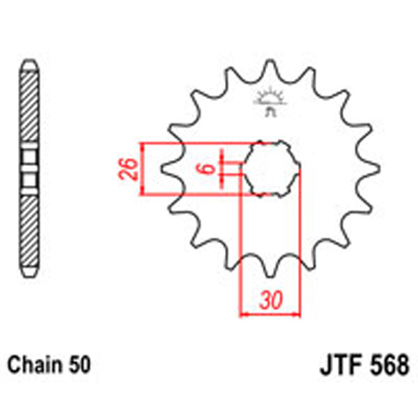 JT JT Gear Box Sprockets G/B 568-17T YAM